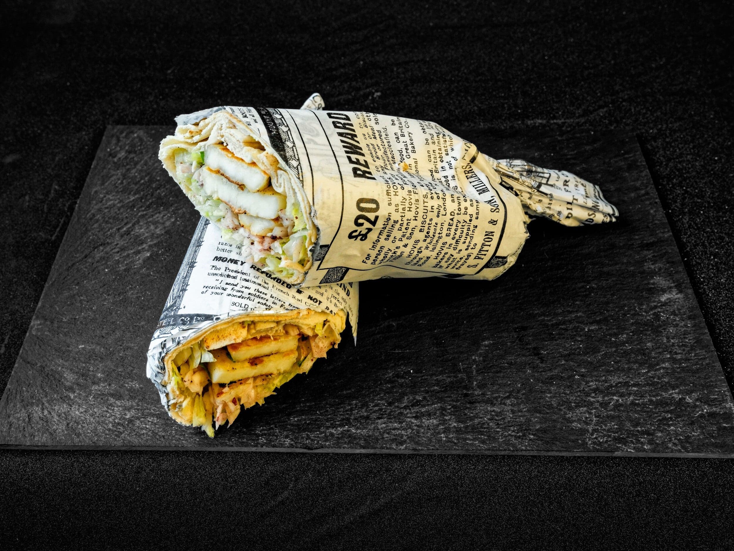 Wrap halloumi