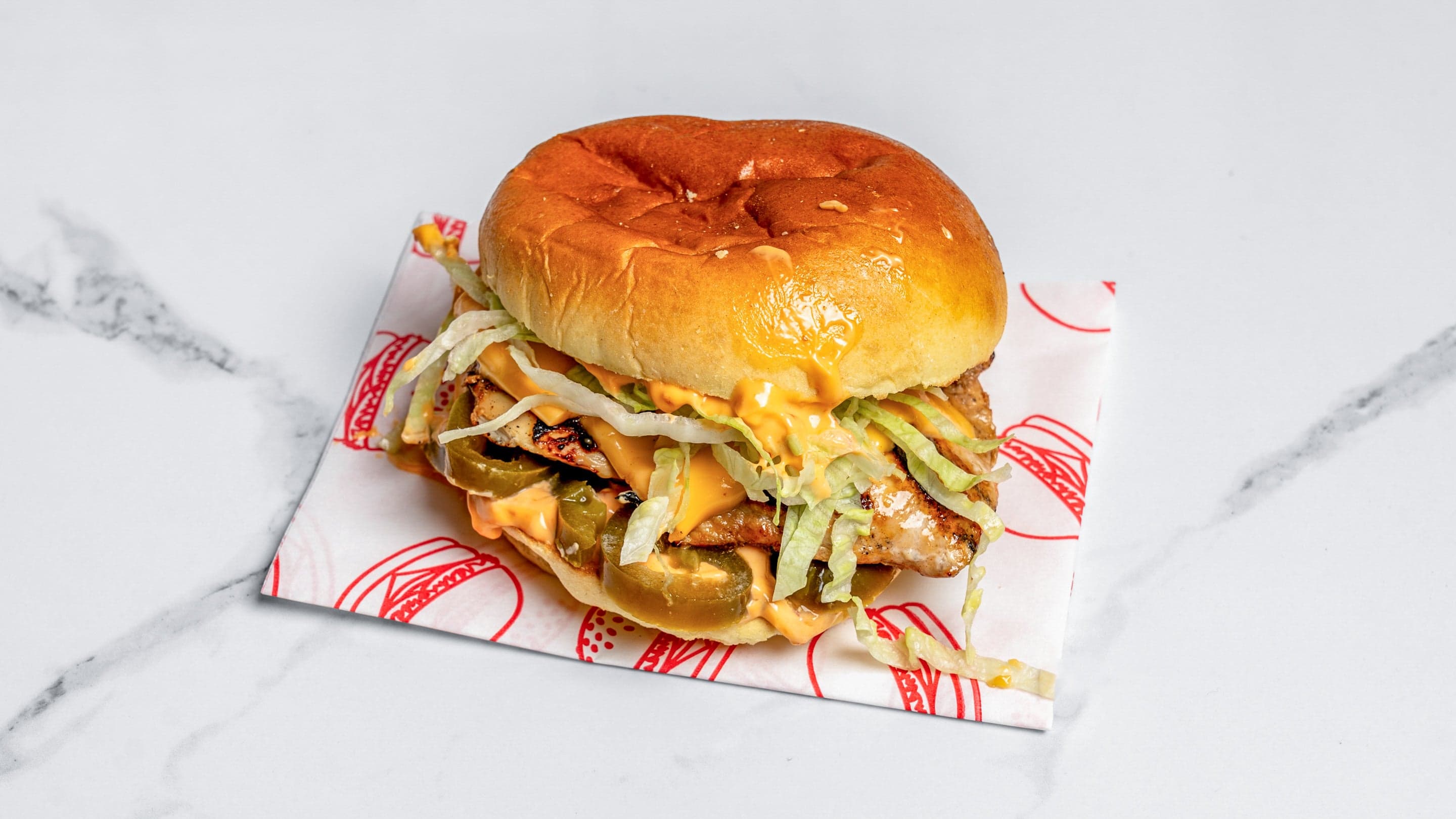 Spicy chicken burger single