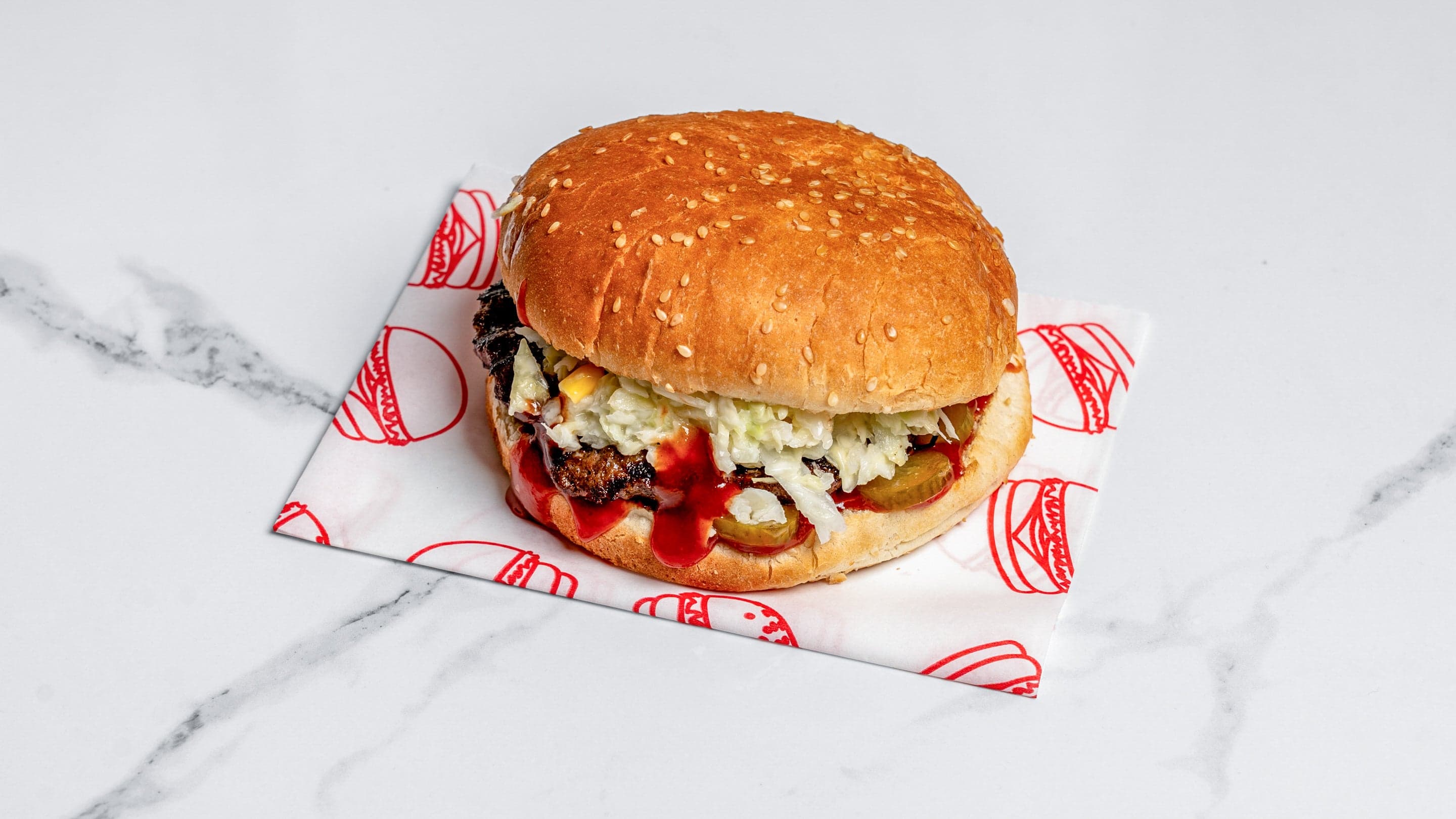Lebanese classic beef burger single