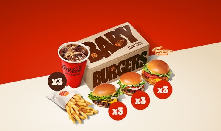 Menu Baby Burgers x9