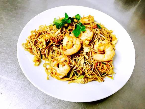 97. Nouilles sautées aux scampis